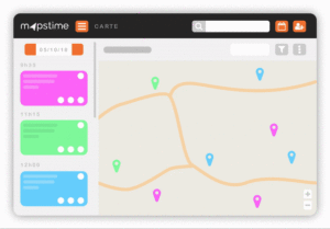 Géolocalisation des contacts via la carte de l'application CRM
